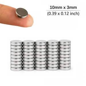 Nam châm Neodymium dạng đĩa D10×3mm, nam châm đất hiếm vĩnh cửu lực từ mạnh, mạ NiCuNi hiệu suất cao